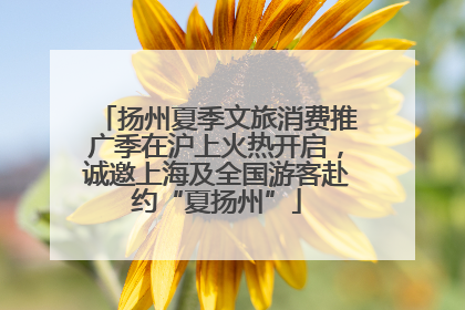 扬州夏季文旅消费推广季在沪上火热开启，诚邀上海及全国游客赴约“夏扬州”