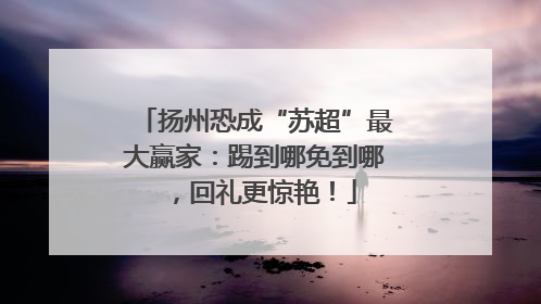 扬州恐成“苏超”最大赢家：踢到哪免到哪，回礼更惊艳！