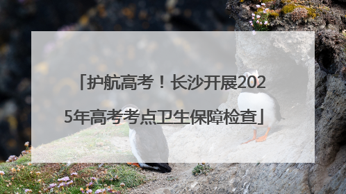 护航高考！长沙开展2025年高考考点卫生保障检查