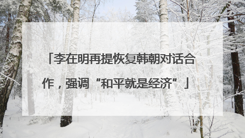 李在明再提恢复韩朝对话合作，强调“和平就是经济”