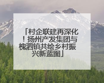 村企联建再深化！扬州产发集团与槐泗镇共绘乡村振兴新蓝图