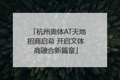 杭州奥体AT天地招商启幕 开启文体商融合新篇章