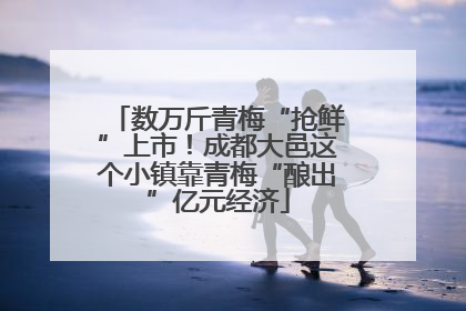 数万斤青梅“抢鲜”上市！成都大邑这个小镇靠青梅“酿出”亿元经济