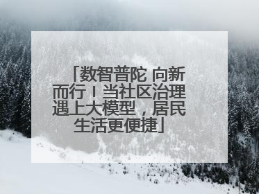 数智普陀 向新而行〡当社区治理遇上大模型，居民生活更便捷