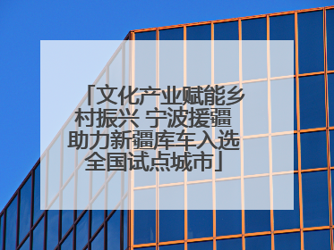 文化产业赋能乡村振兴 宁波援疆助力新疆库车入选全国试点城市