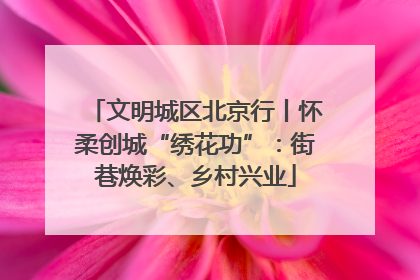 文明城区北京行丨怀柔创城“绣花功”：街巷焕彩、乡村兴业
