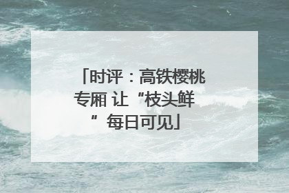 时评：高铁樱桃专厢 让“枝头鲜”每日可见