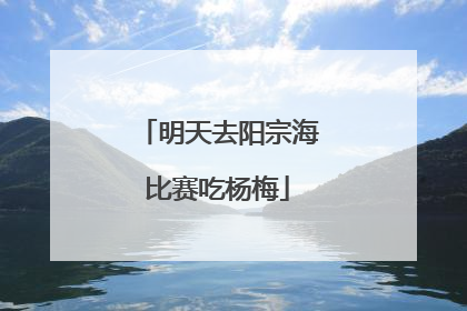 明天去阳宗海比赛吃杨梅