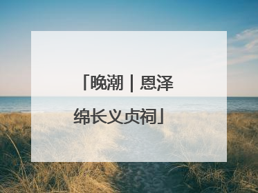 晚潮｜恩泽绵长义贞祠