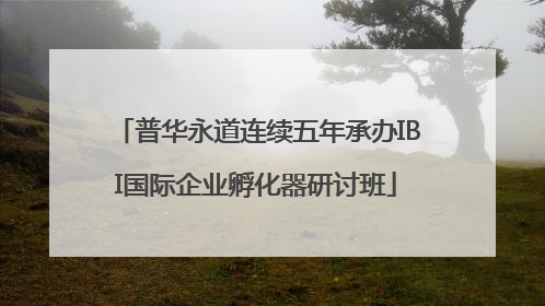 普华永道连续五年承办IBI国际企业孵化器研讨班