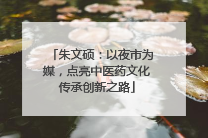 朱文硕：以夜市为媒，点亮中医药文化传承创新之路