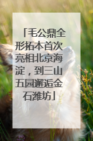 毛公鼎全形拓本首次亮相北京海淀，到三山五园邂逅金石潍坊