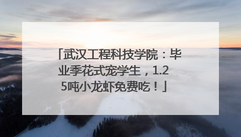 武汉工程科技学院：毕业季花式宠学生，1.25吨小龙虾免费吃！