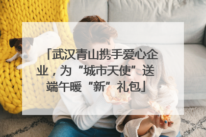 武汉青山携手爱心企业，为“城市天使”送端午暖“新”礼包
