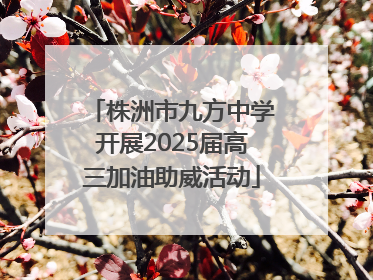 株洲市九方中学开展2025届高三加油助威活动