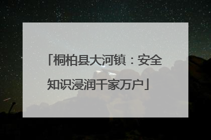 桐柏县大河镇：安全知识浸润千家万户