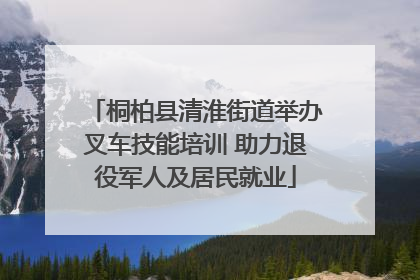 桐柏县清淮街道举办叉车技能培训 助力退役军人及居民就业