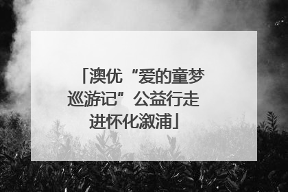 澳优“爱的童梦巡游记”公益行走进怀化溆浦