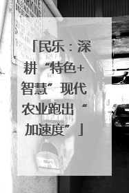 民乐：深耕“特色+智慧”现代农业跑出“加速度”