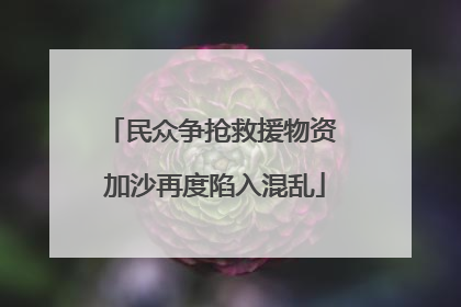 民众争抢救援物资 加沙再度陷入混乱