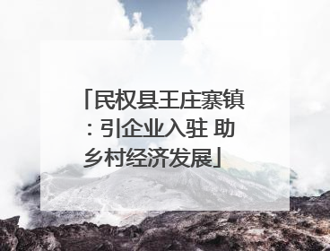 民权县王庄寨镇：引企业入驻 助乡村经济发展