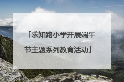 求知路小学开展端午节主题系列教育活动