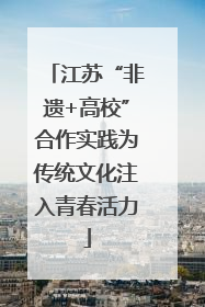 江苏“非遗+高校”合作实践为传统文化注入青春活力