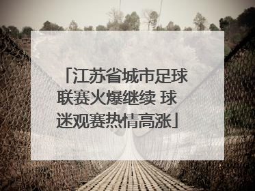 江苏省城市足球联赛火爆继续 球迷观赛热情高涨