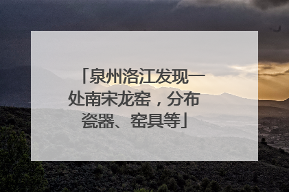 泉州洛江发现一处南宋龙窑，分布瓷器、窑具等