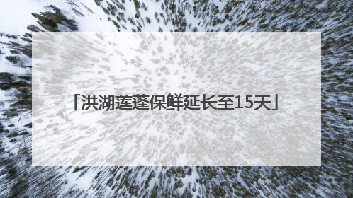洪湖莲蓬保鲜延长至15天