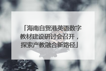 海南自贸港英语数字教材建设研讨会召开，探索产教融合新路径