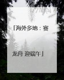 海外多地:赛龙舟 迎端午