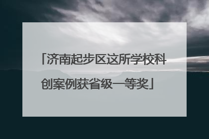 济南起步区这所学校科创案例获省级一等奖