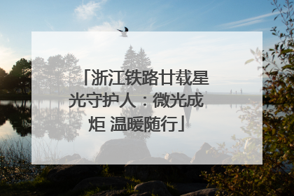 浙江铁路廿载星光守护人：微光成炬 温暖随行