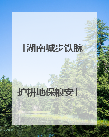 湖南城步铁腕护耕地保粮安