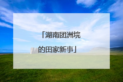 湖南团洲垸的田家新事