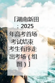 湖南新田：2025年高考首场考试结束 考生有序走出考场（组图）