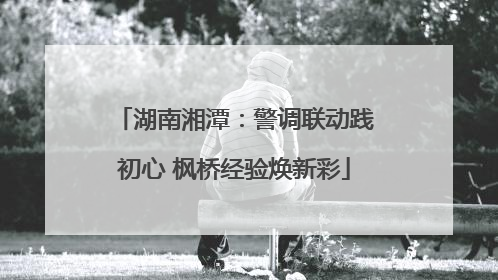 湖南湘潭：警调联动践初心 枫桥经验焕新彩