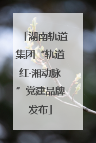湖南轨道集团“轨道红·湘动脉”党建品牌发布