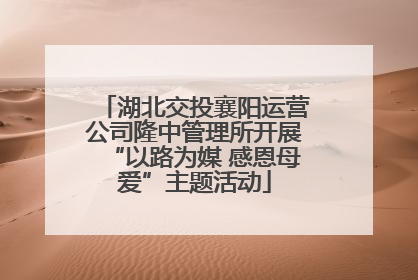 湖北交投襄阳运营公司隆中管理所开展“以路为媒 感恩母爱”主题活动