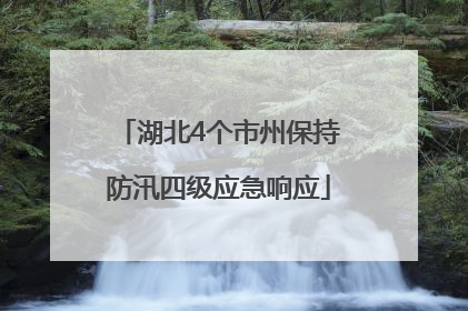 湖北4个市州保持防汛四级应急响应