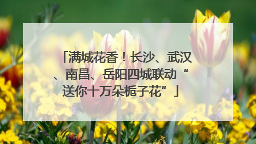 满城花香！长沙、武汉、南昌、岳阳四城联动“送你十万朵栀子花”