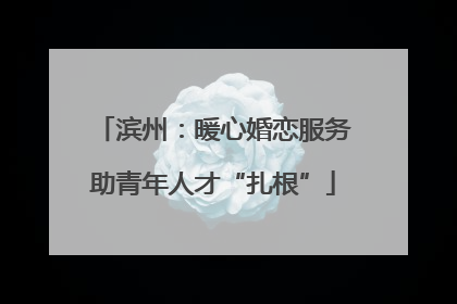 滨州：暖心婚恋服务助青年人才“扎根”