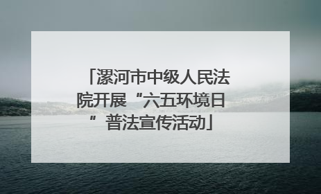漯河市中级人民法院开展“六五环境日”普法宣传活动