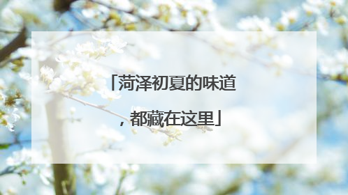 菏泽初夏的味道，都藏在这里