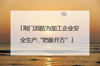 荆门消防为加工企业安全生产“把脉开方”