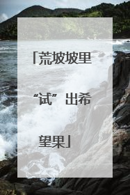 荒坡坡里“试”出希望果