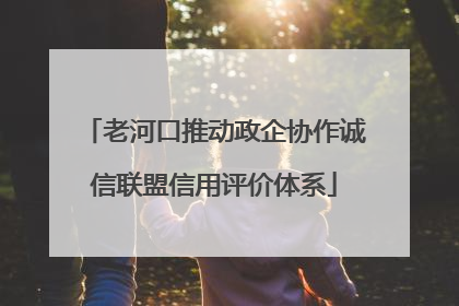 老河口推动政企协作诚信联盟信用评价体系