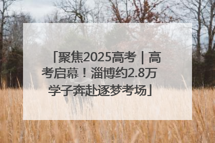 聚焦2025高考｜高考启幕！淄博约2.8万学子奔赴逐梦考场