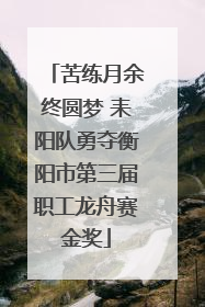 苦练月余终圆梦 耒阳队勇夺衡阳市第三届职工龙舟赛金奖